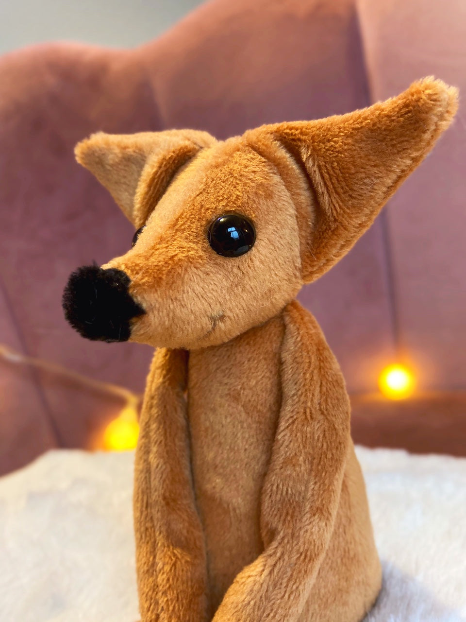 TINY RED FOX - Mini Handmade Luxury Weighted Fox Doll