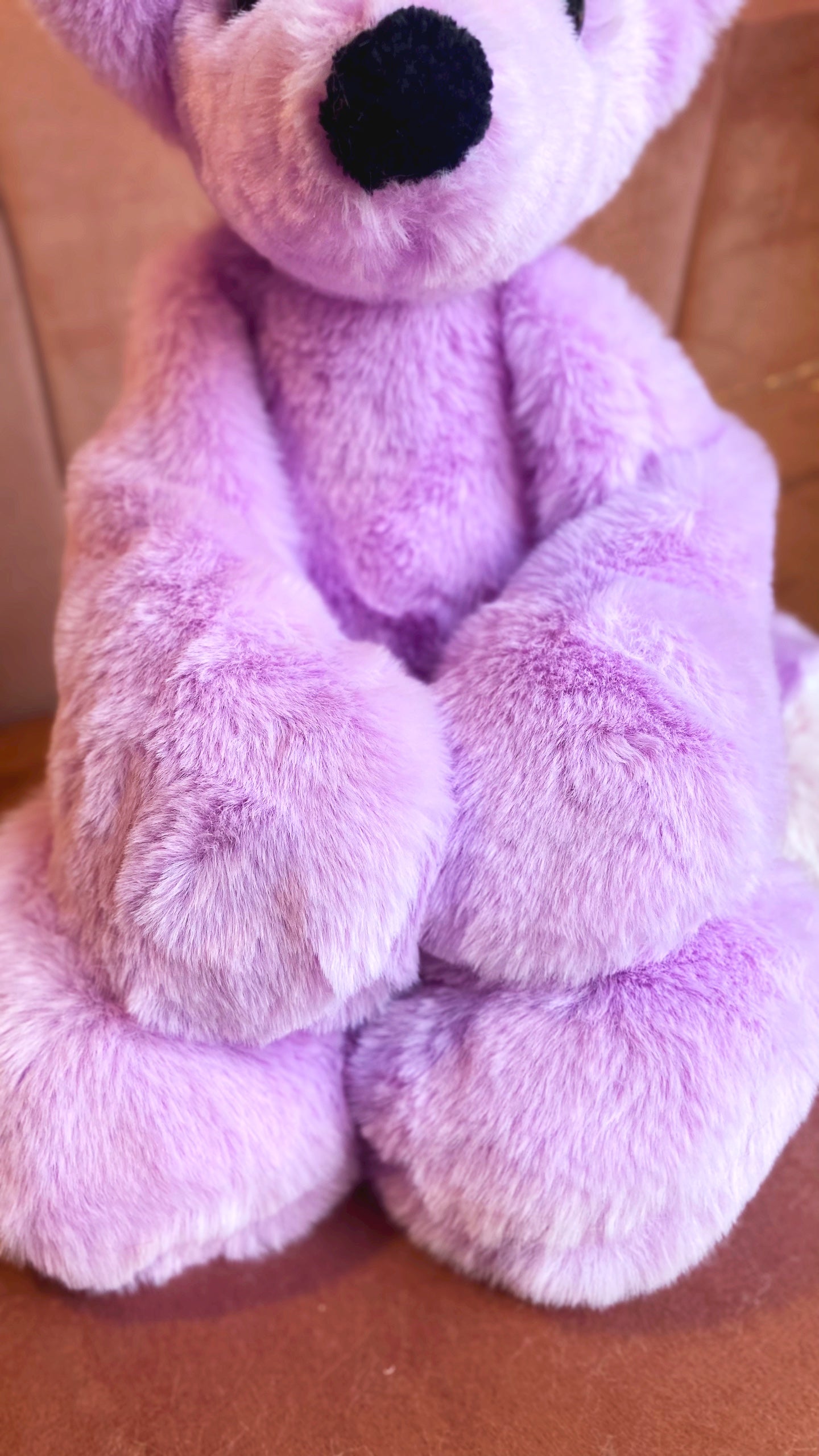 XL LAVENDER FOX - Handmade Luxury Weighted Plush Fluffy Fox Doll