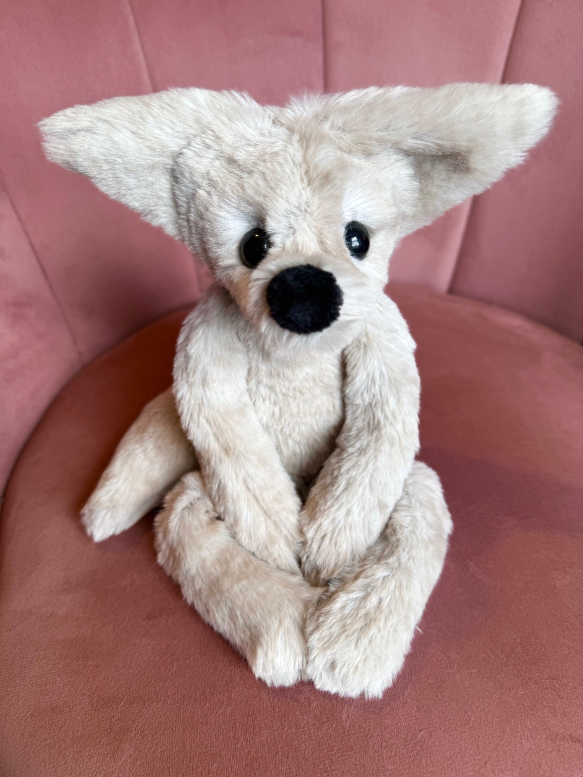 STONE FOX - Handmade Luxury Weighted Plush Fluffy Fox Doll