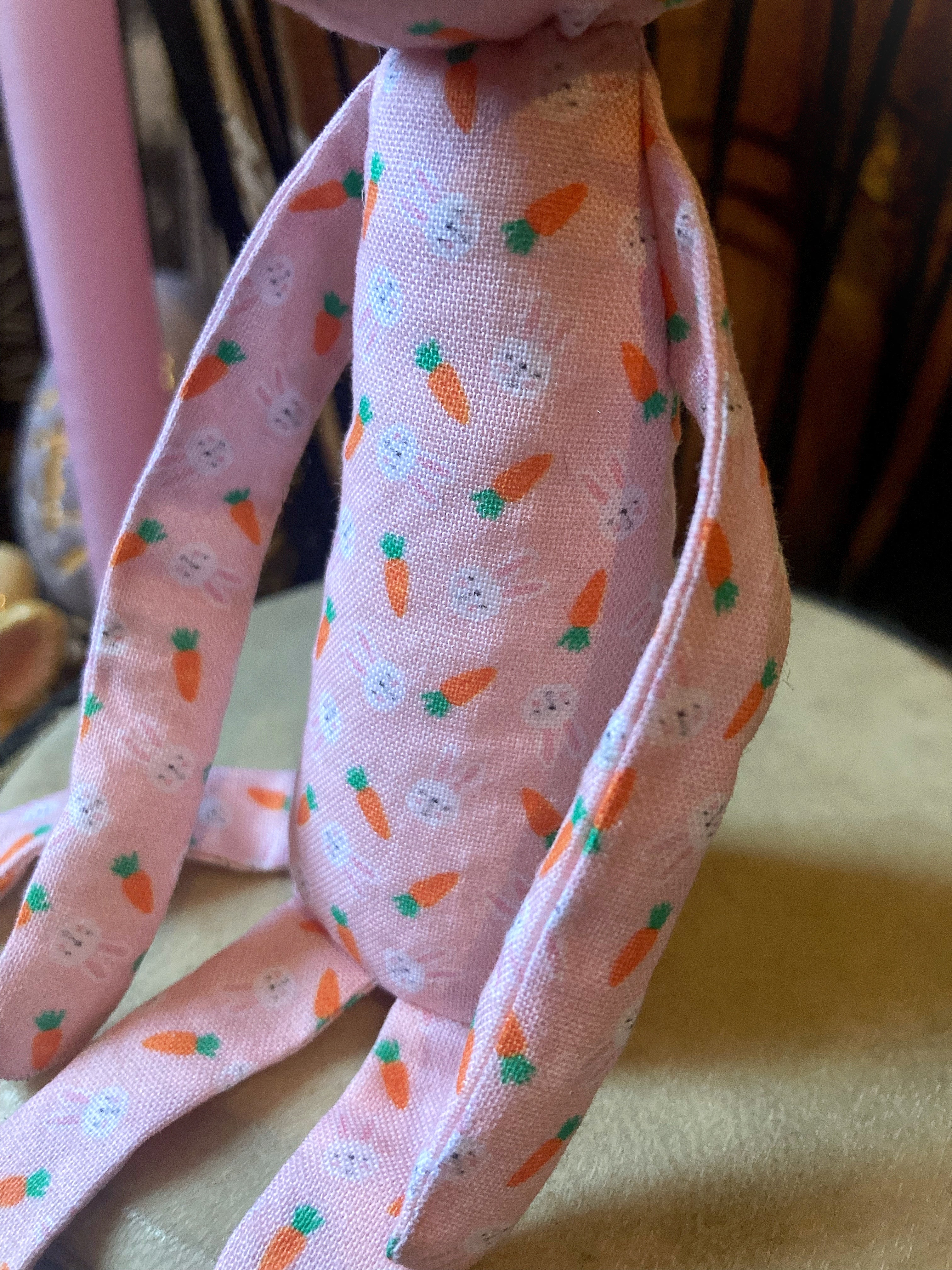 EASTER BUNNY FOX CUB - Handmade Weighted Cotton Fox Doll