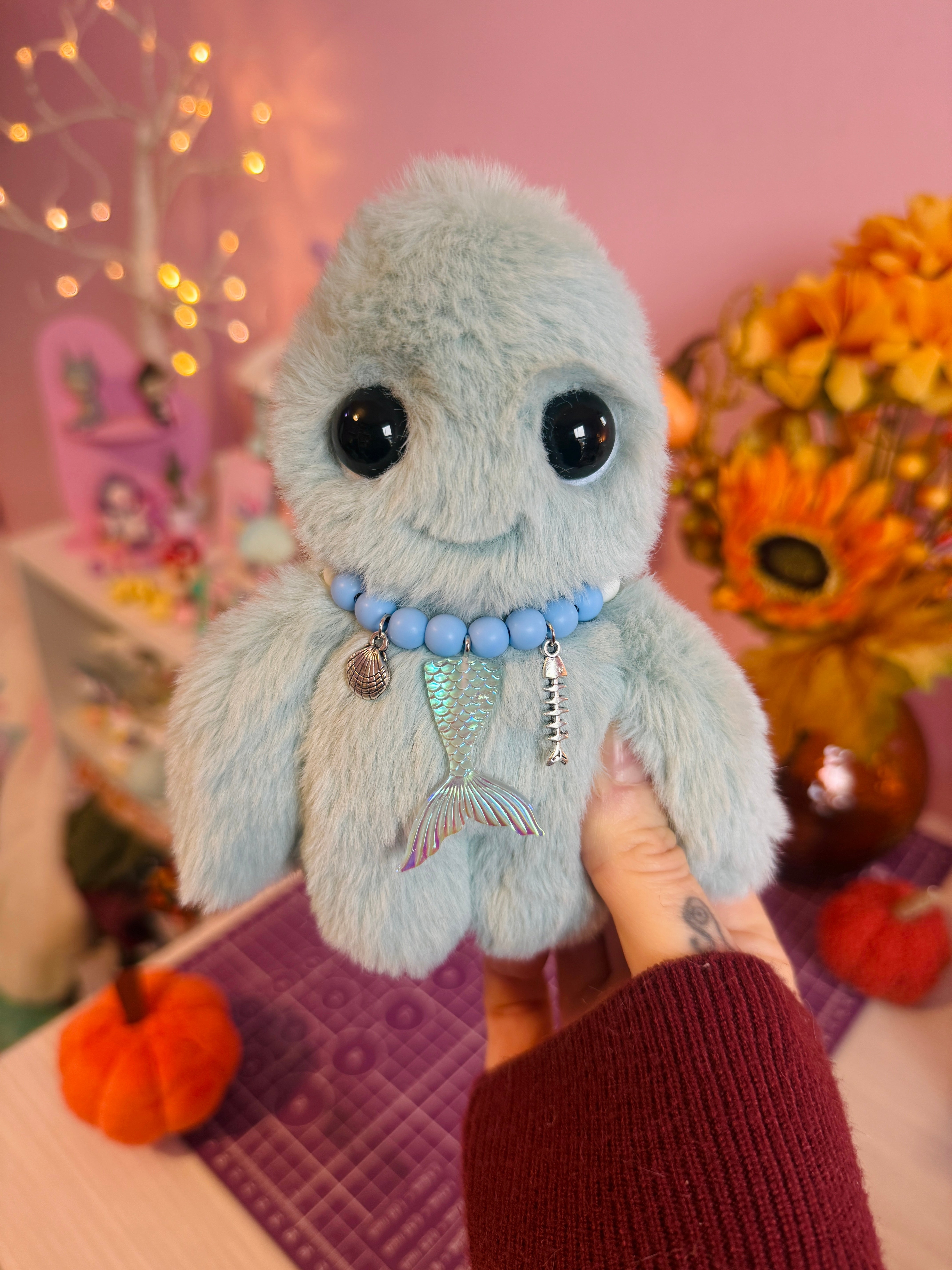 SHARK PALMPUFF - Handmade Mini Luxury Weighted Doll