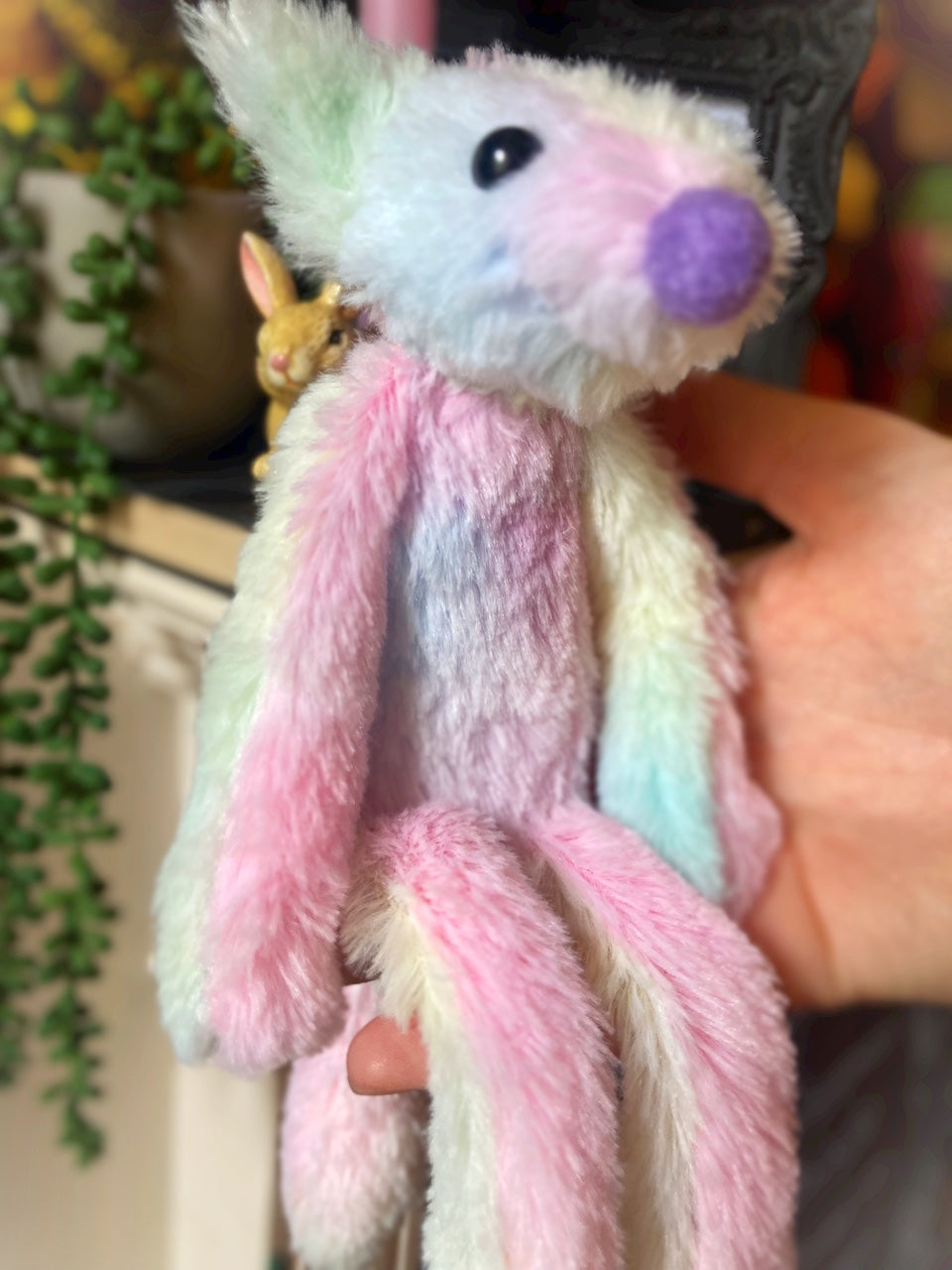 COTTON CANDY FLUFFY FOX CUB (C) - Handmade Weighted Plush Fox Doll