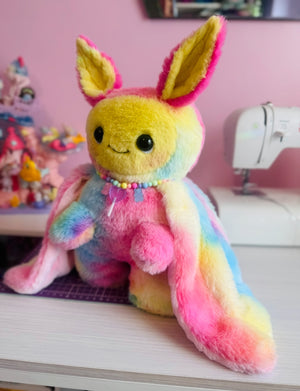 SUGARFLAPS THE COTTON CANDY MOTH - Handmade Luxury Weighted Pudgepuff Doll