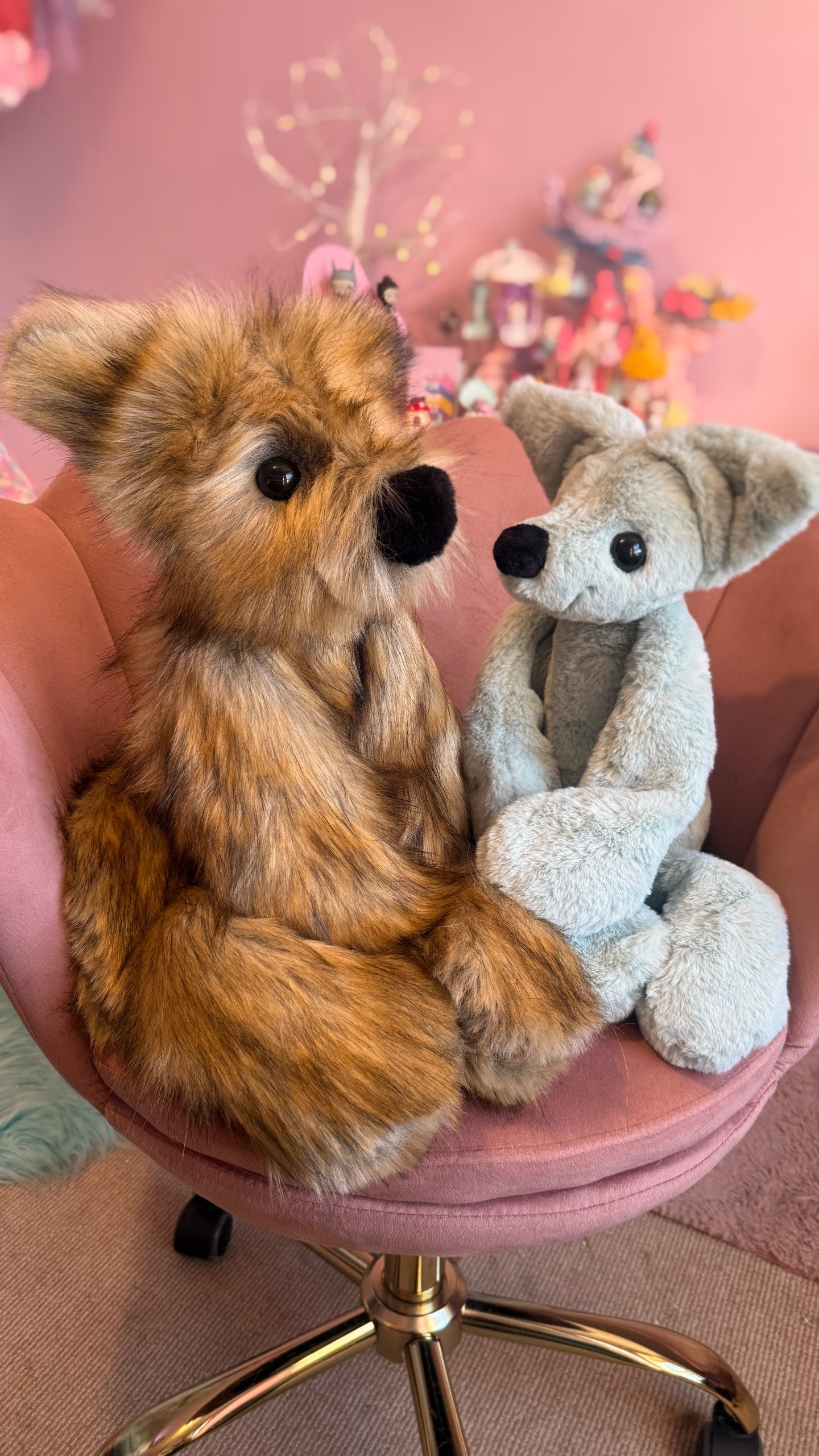 XXL FLUFFY FERAL FOX - Handmade Luxury Weighted Plush Doll
