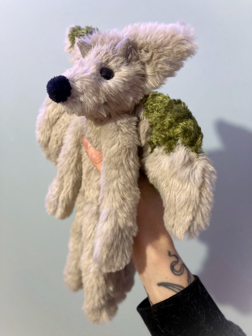 GARGOYLE FOX - Handmade Luxury Weighted Plush Fluffy Fox Doll