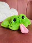 PUDDLE PET FROG - Handmade Luxury Weighted Plush Doll