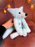 FROST FOX (C) - Handmade Luxury Weighted Plush Fluffy Fox Doll