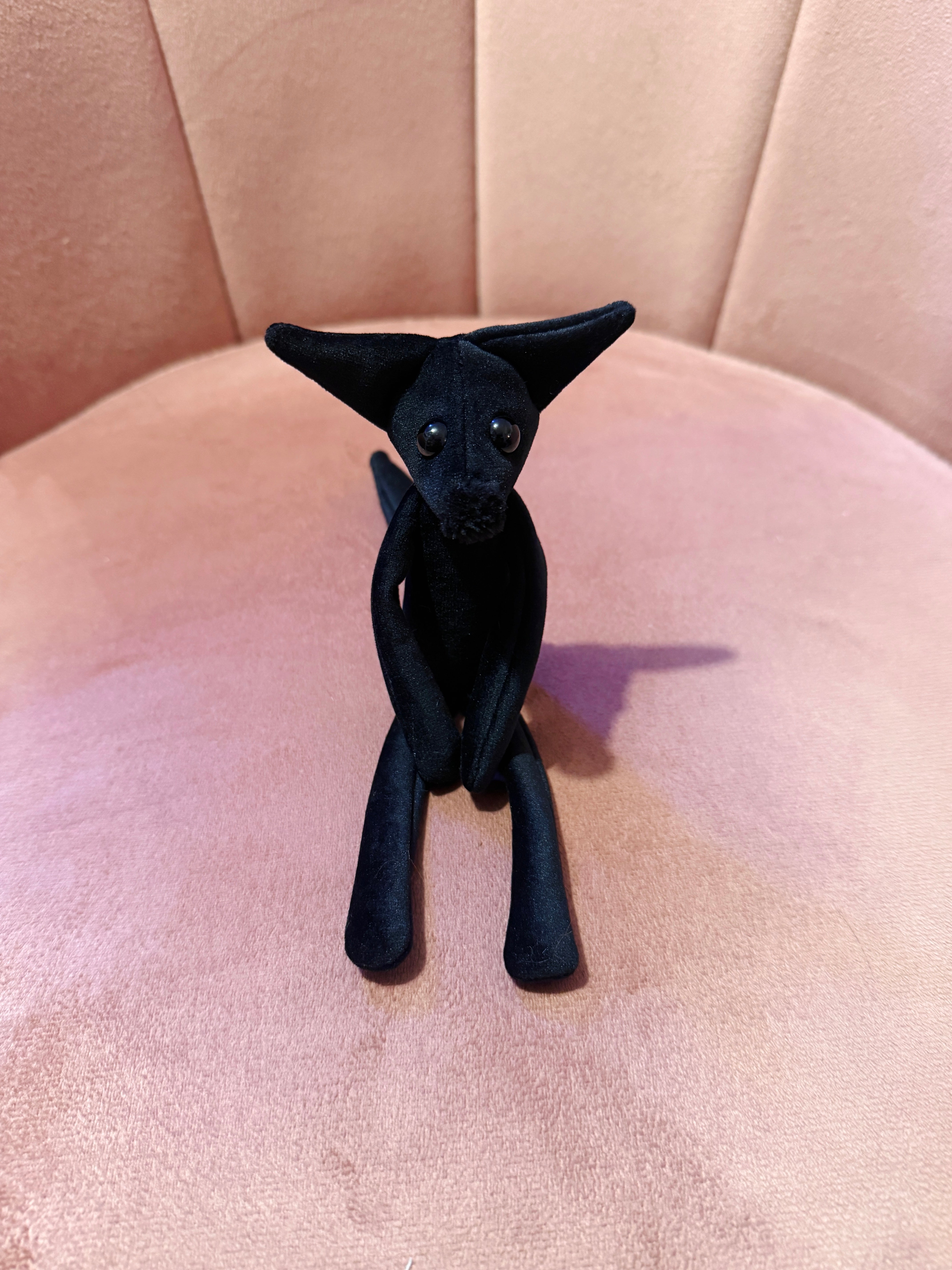 TINY ONYX FOX - Handmade Luxury Weighted Fox Doll