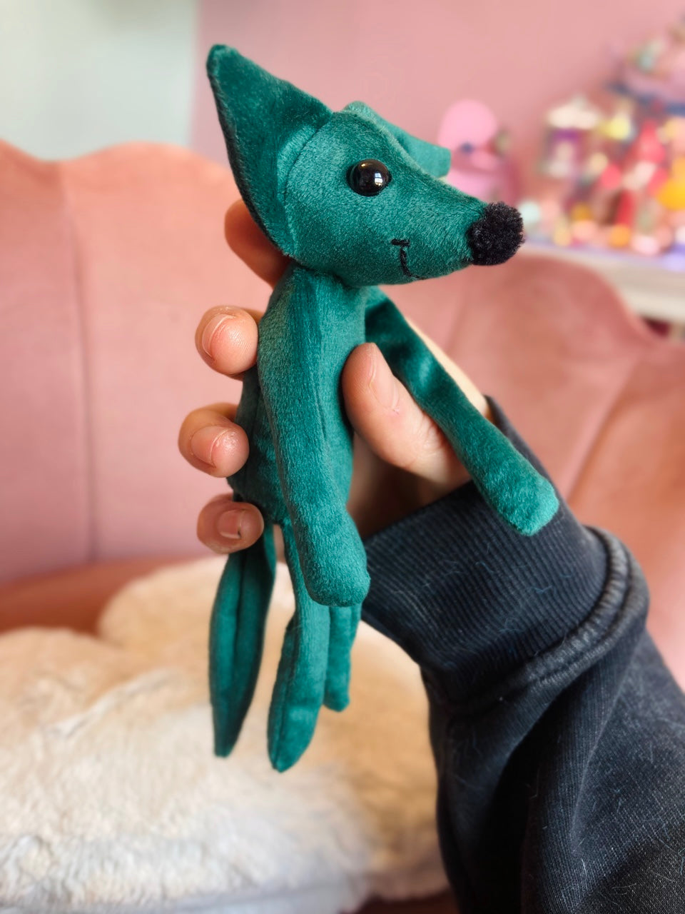 TINY FOREST FOX (A) - Mini Handmade Luxury Weighted Fox Doll