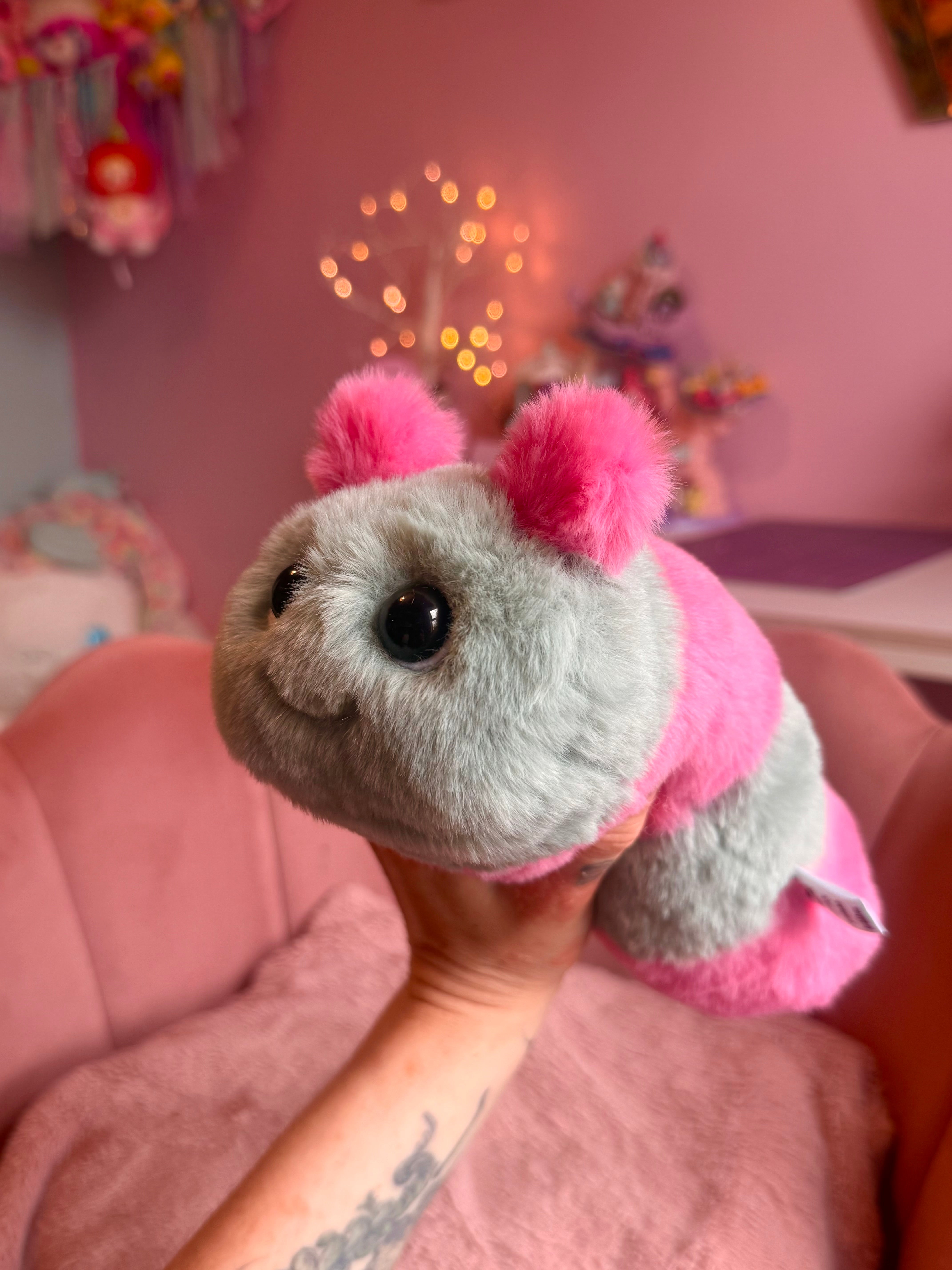 WATERMINT PUDGEPUFF CATERPILLAR - Handmade Luxury Weighted Pudgepuff Doll