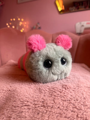 WATERMINT PUDGEPUFF CATERPILLAR - Handmade Luxury Weighted Pudgepuff Doll