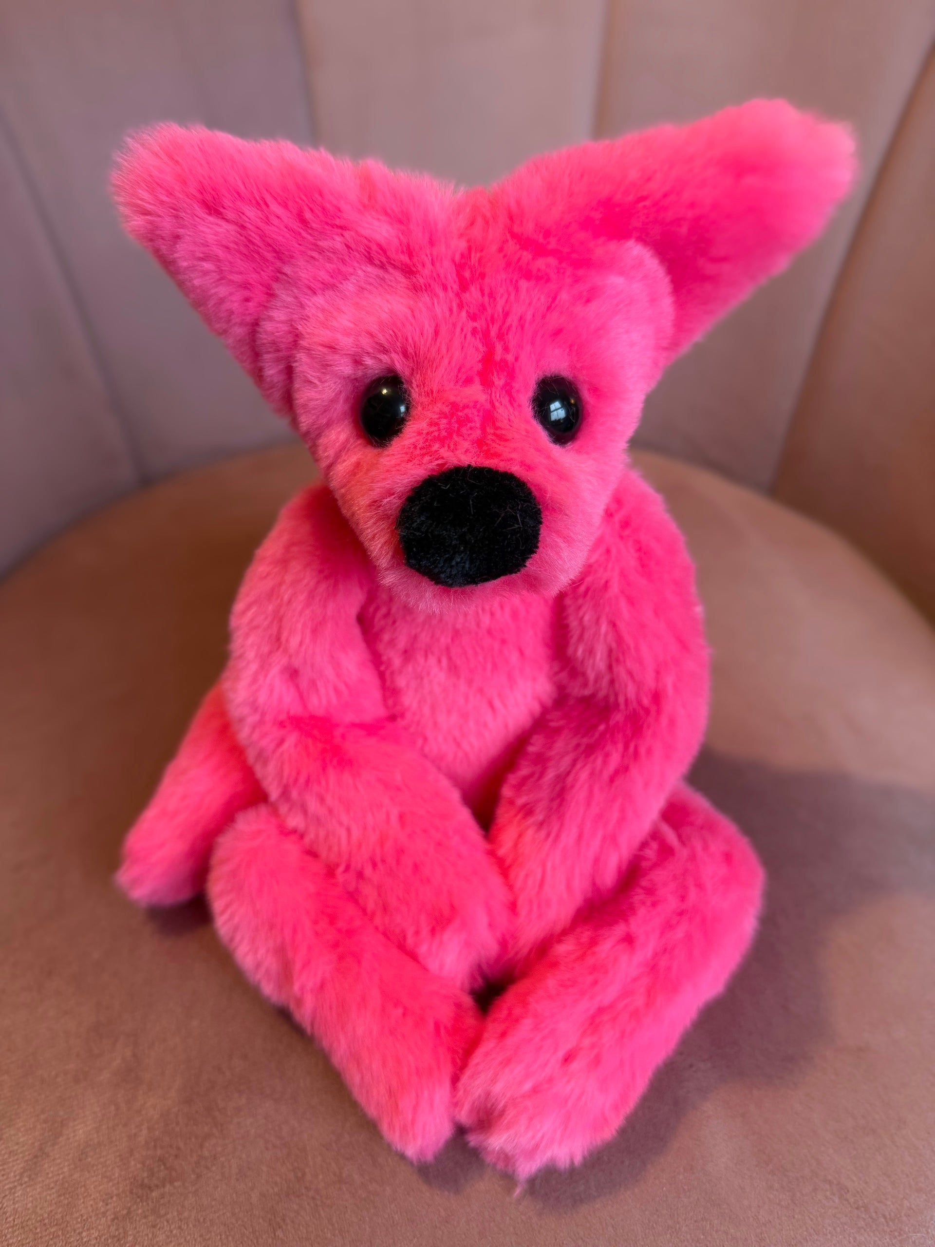 FUCHSIA FOX - Handmade Luxury Weighted Fox Doll