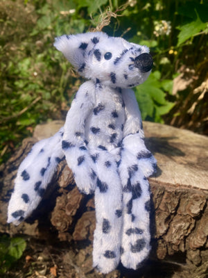 ‘PONGO’ SPOTTY FOX (A) - Handmade Luxury Weighted Plush Fluffy Fox Doll