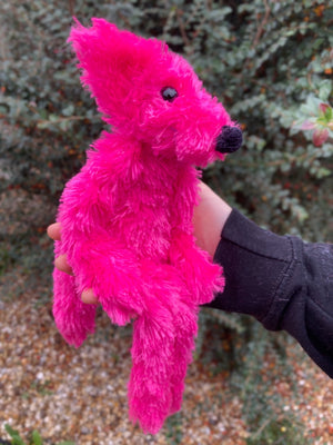 “PEONY” BARBIE FOX - Handmade Luxury Weighted Plush Fluffy Fox Doll