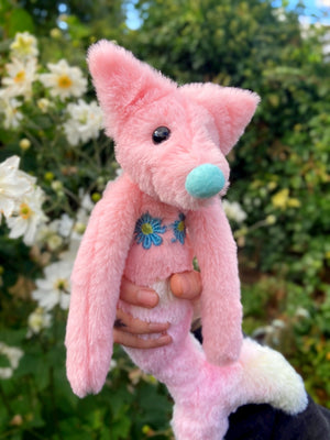 MERFOX - Handmade Luxury Weighted Plush Fluffy Fox Doll