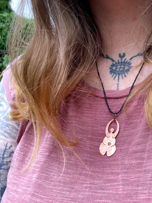 ANCIENT GODDESS Handmade Copper Necklace