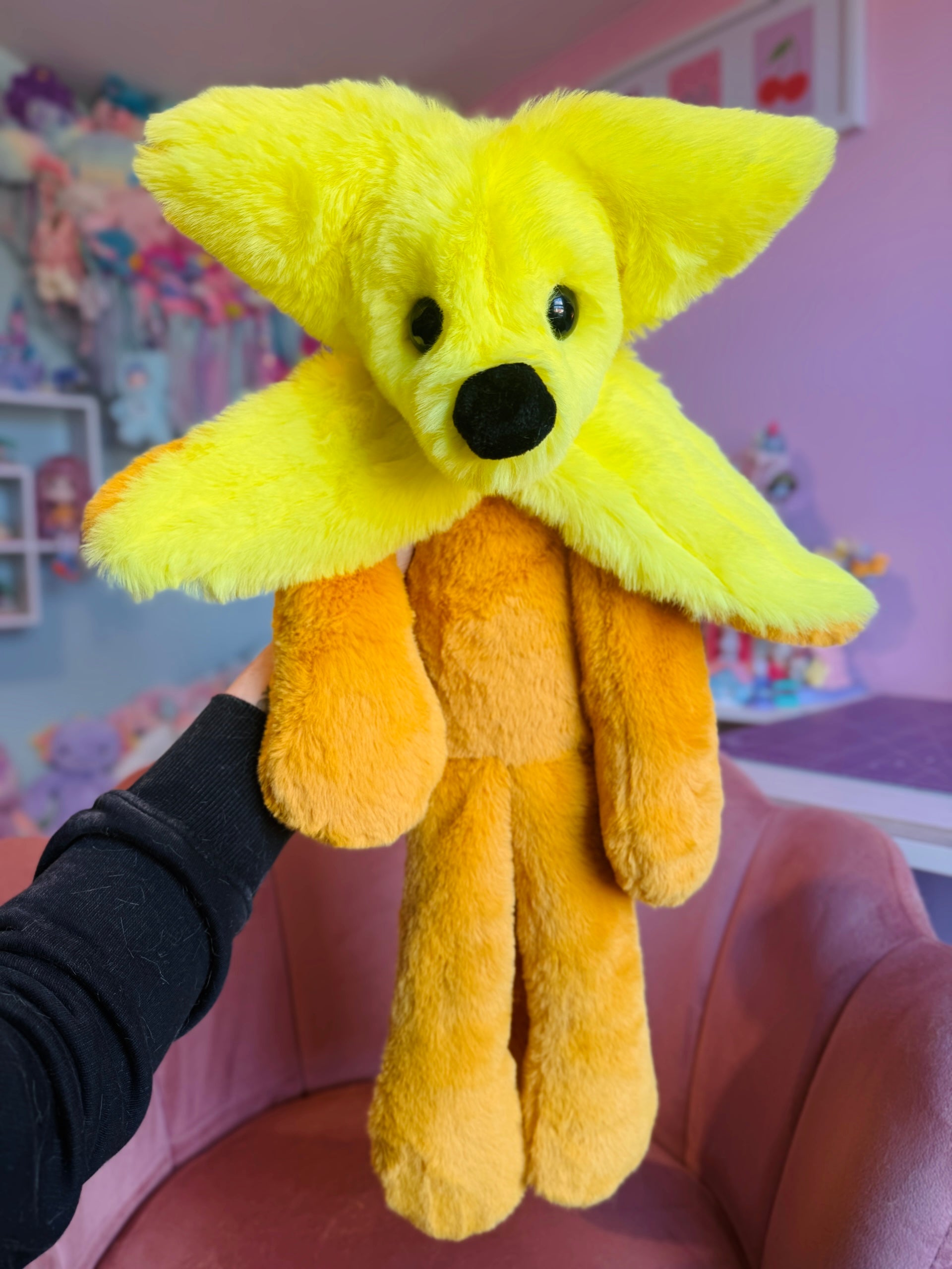 XL BANANA FOX - Handmade Luxury Weighted Fox Doll