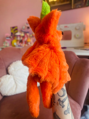 ORANGE BLOSSOM FLYING FOX - Handmade Luxury Weighted Fox Doll