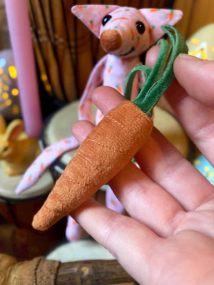 EASTER BUNNY FOX CUB - Handmade Weighted Cotton Fox Doll