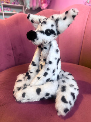 DALMATION FOX - Handmade Luxury Weighted Plush Fluffy Fox Doll