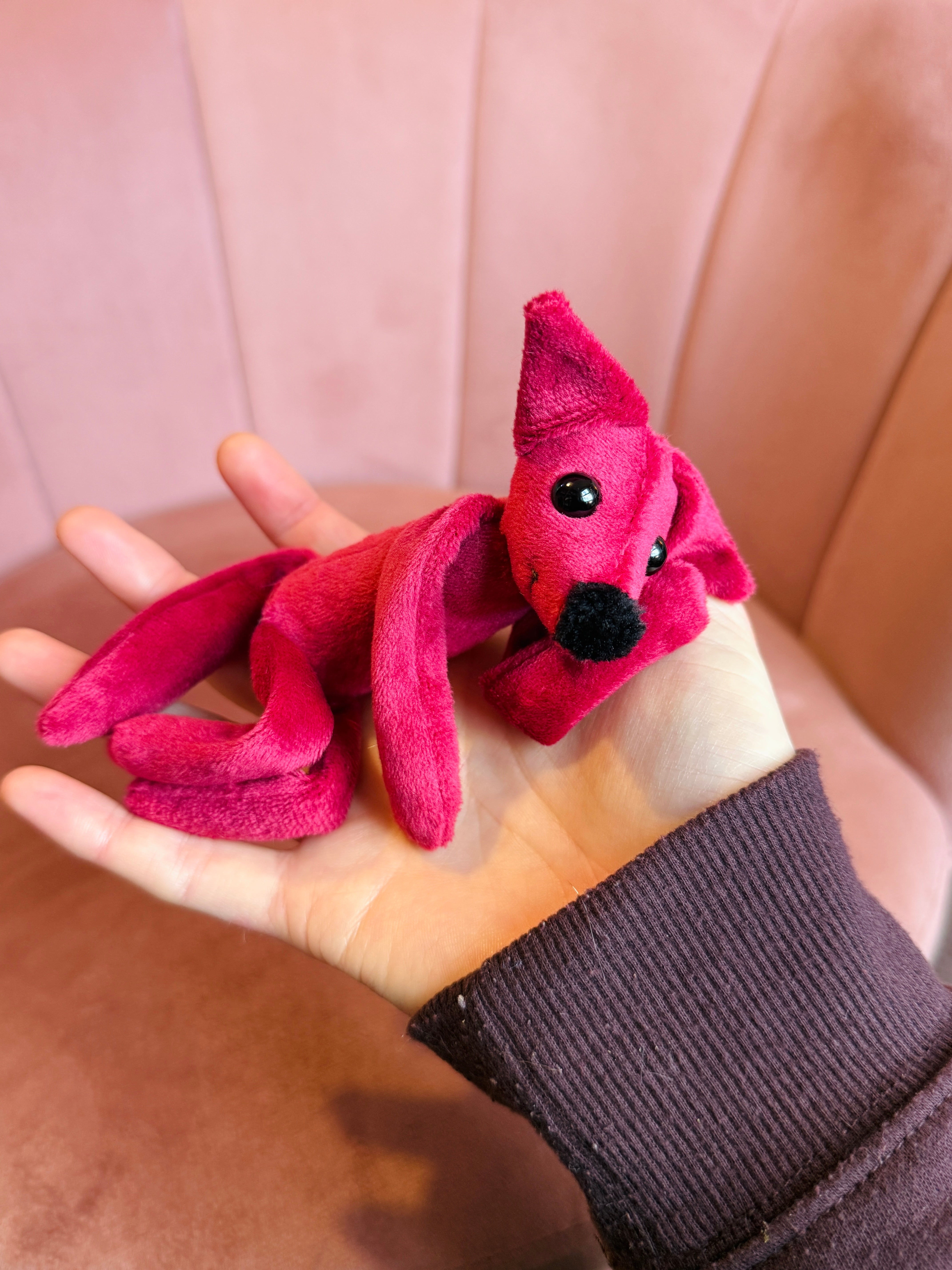 TINY HOLLY FOX (A) - Handmade Luxury Weighted Fox Doll