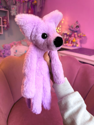 LILAC FOX - Handmade Luxury Weighted Fox Doll