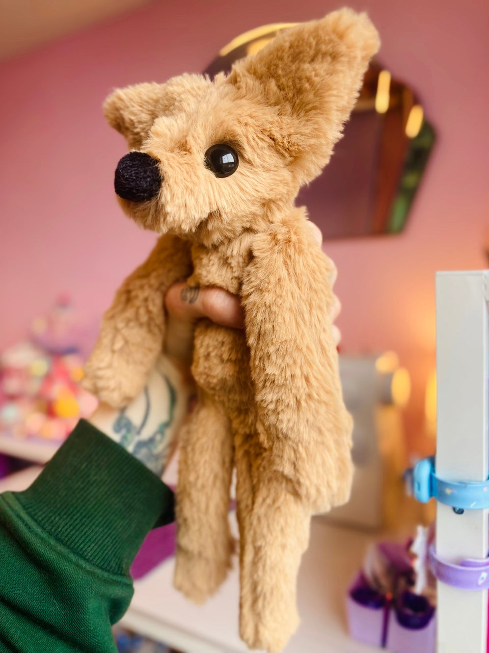 FUDGE FOX - Handmade Luxury Weighted Plush Fluffy Fox Doll