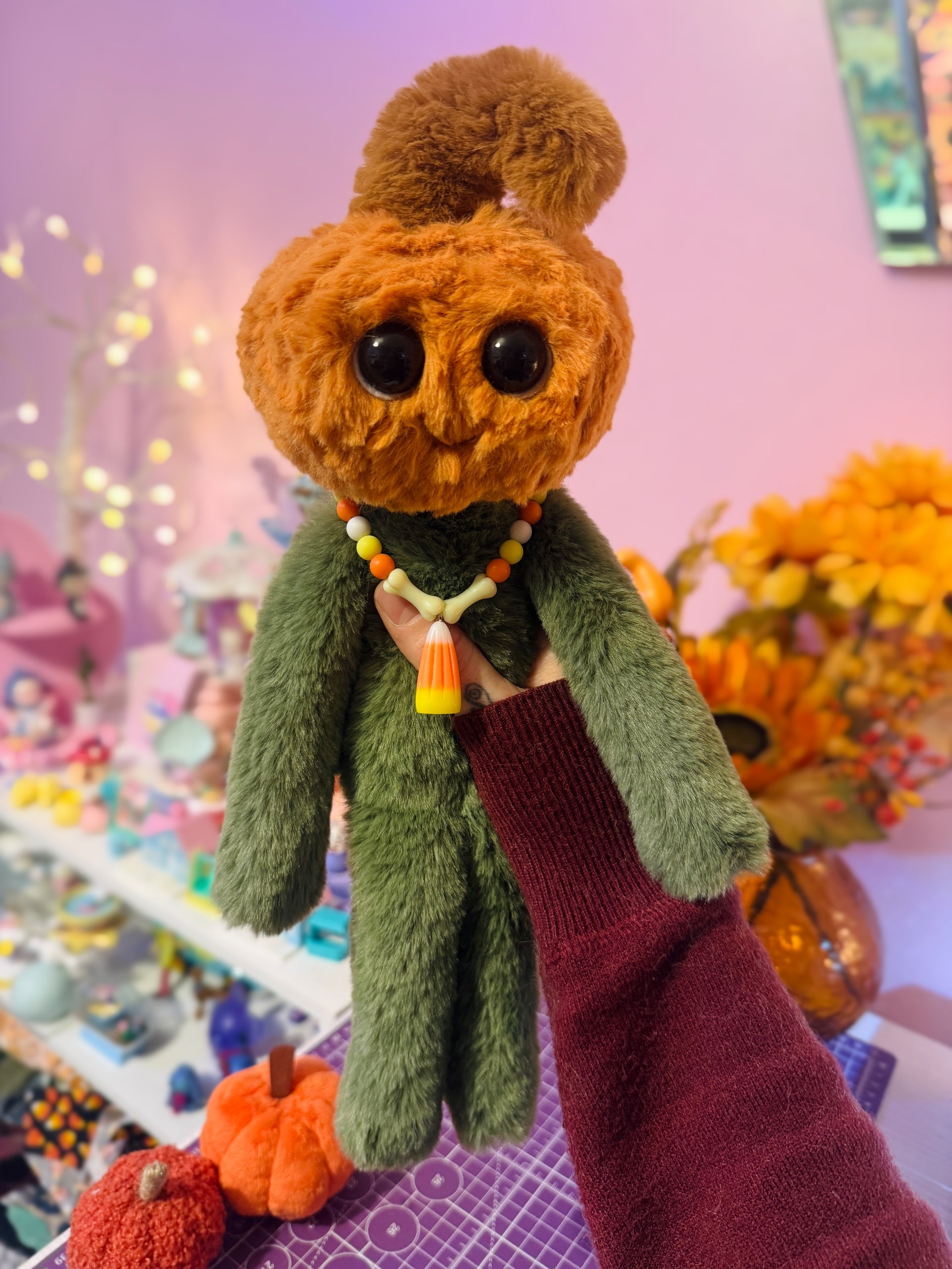 PUMPKIN PICKER FULL SIZE DOLL - Handmade Luxury Weighted Doll