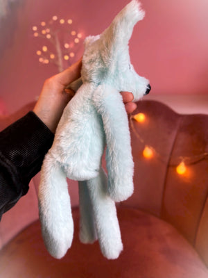 FROST FOX (A) - Handmade Luxury Weighted Plush Fluffy Fox Doll