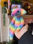 RAINBOW SHERBET FLUFFY FOX CUB (D) - Handmade Weighted Plush Fox Doll