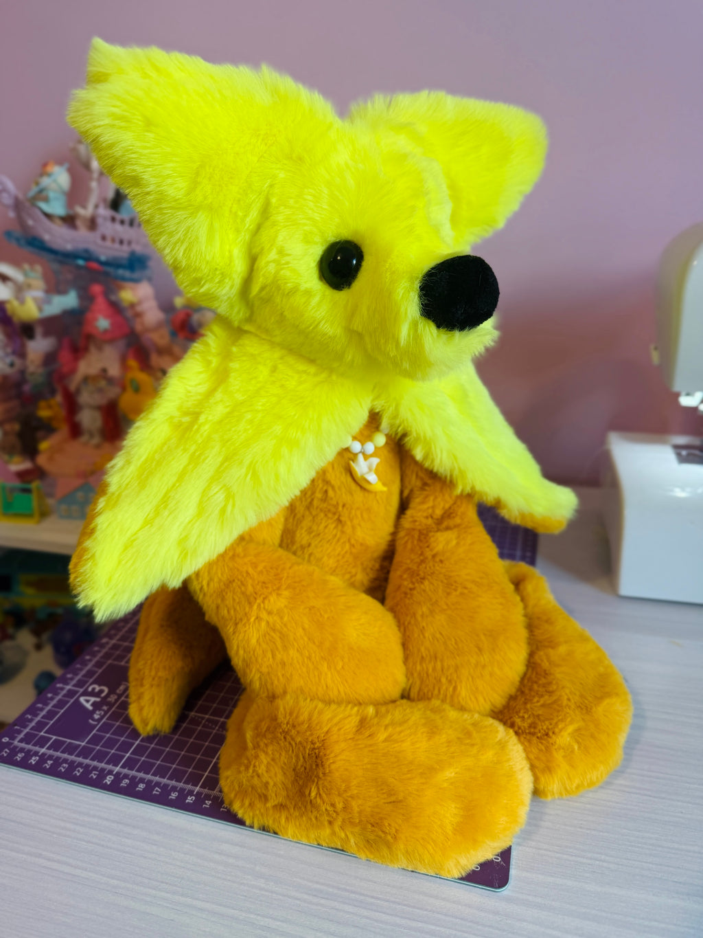 XL BANANA FOX - Handmade Luxury Weighted Fox Doll