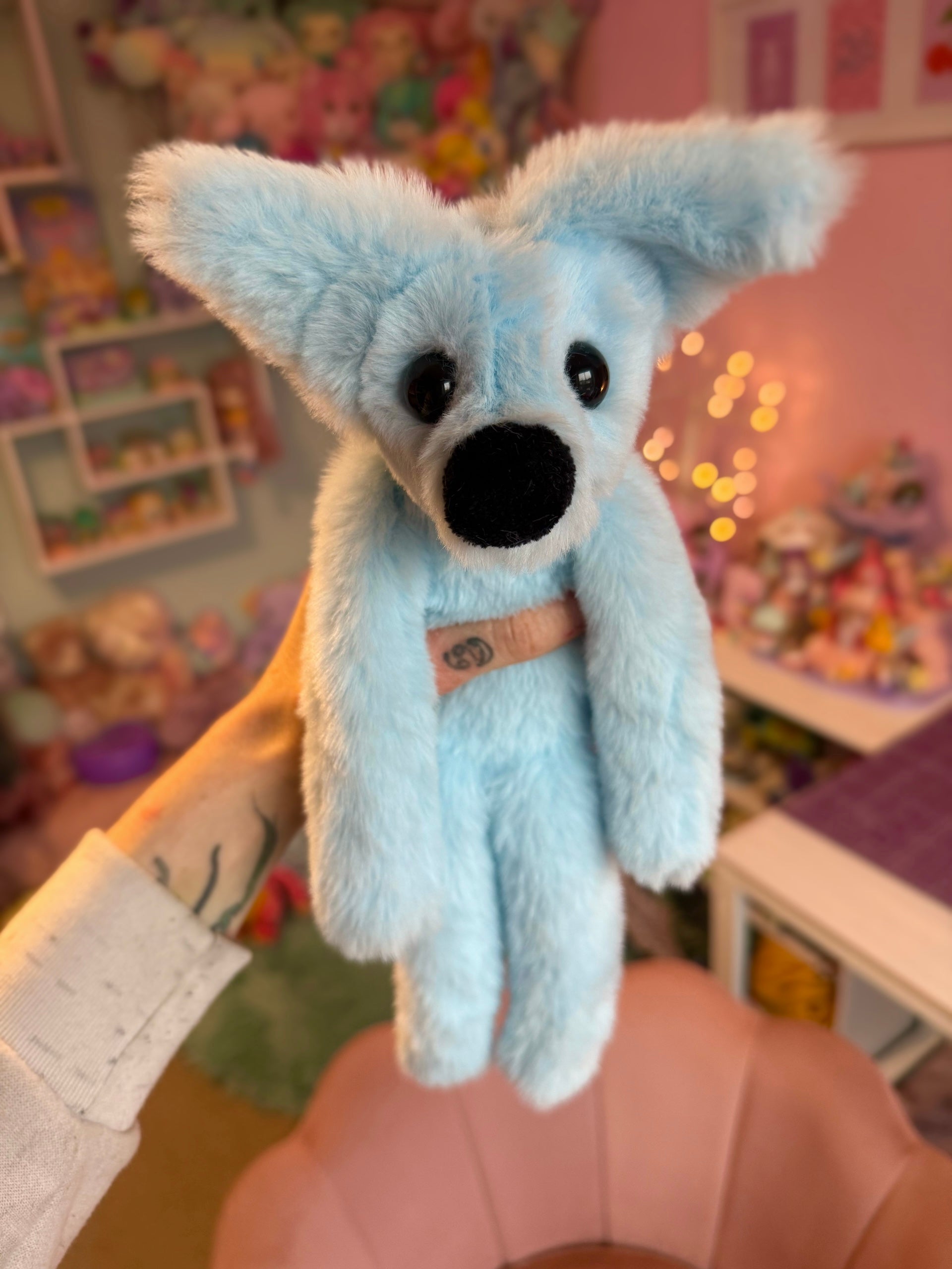BABY BLUE FOX - Handmade Luxury Weighted Fox Doll