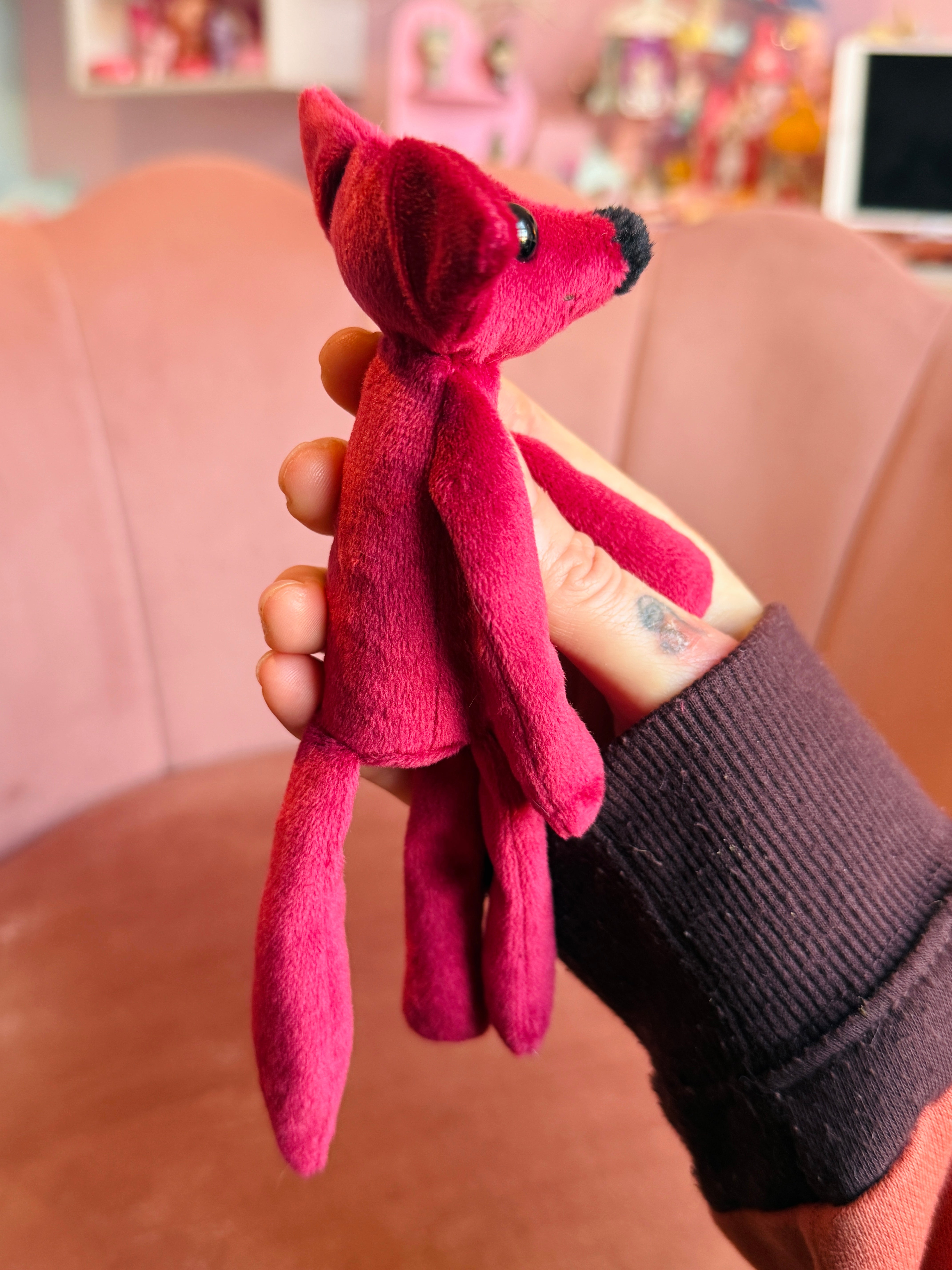 TINY HOLLY FOX (B) - Handmade Luxury Weighted Fox Doll