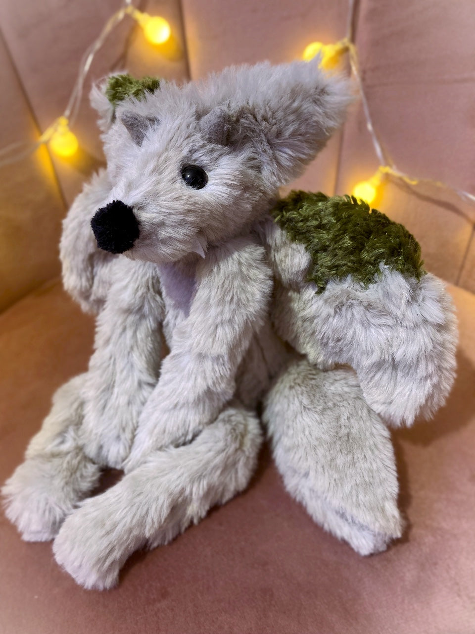 GARGOYLE FOX - Handmade Luxury Weighted Plush Fluffy Fox Doll