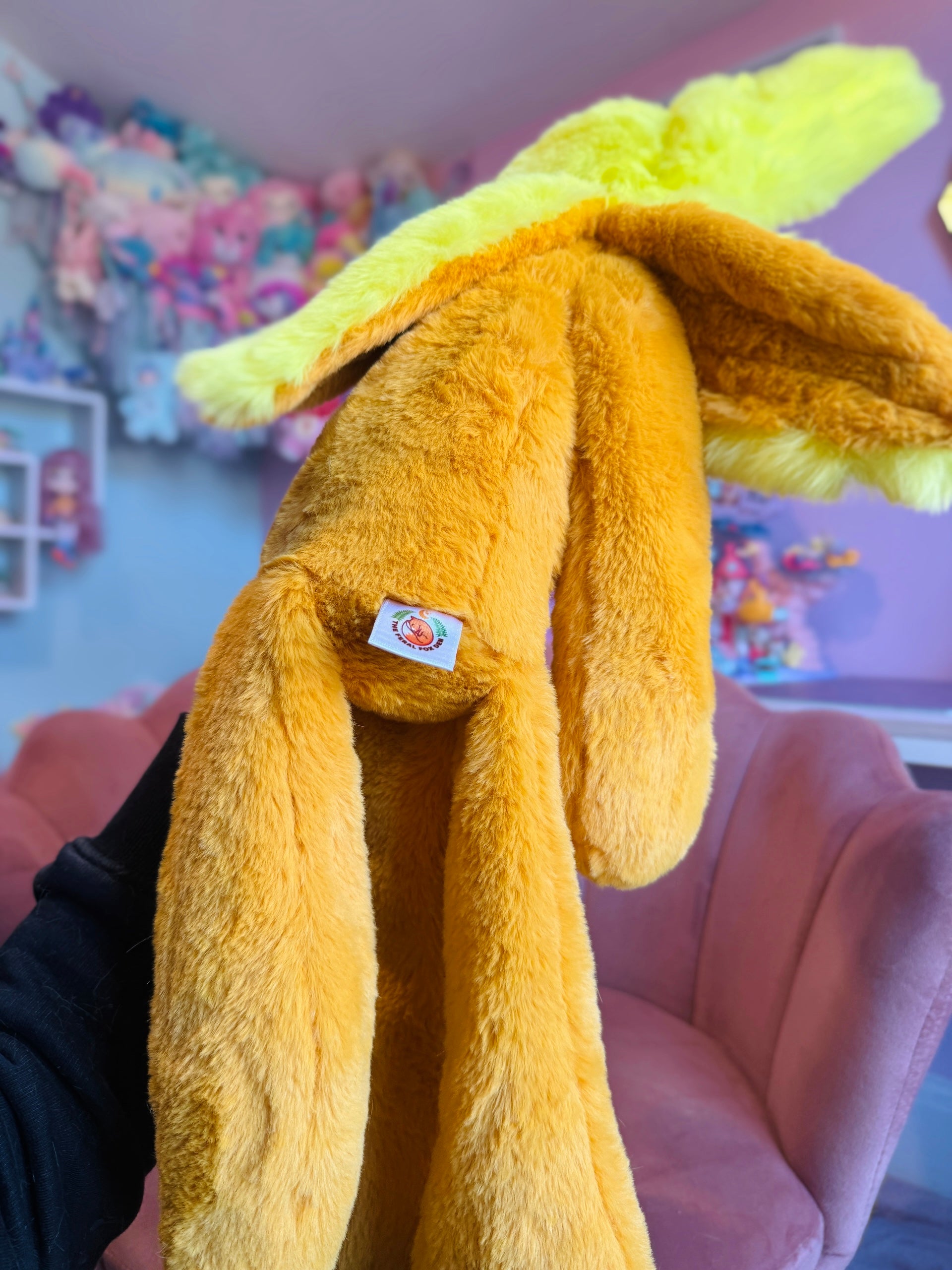 XL BANANA FOX - Handmade Luxury Weighted Fox Doll