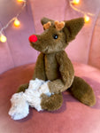RUDOLPH FOX - Handmade Luxury Weighted Plush Fluffy Fox Doll