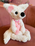 STRAWBERRY MILK FOX - Handmade Luxury Weighted Plush Fluffy Fox Doll