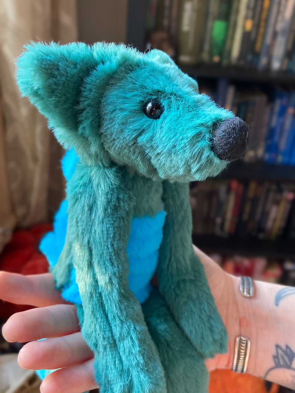 DINO FOX - Handmade Luxury Weighted Plush Fluffy Fox Doll