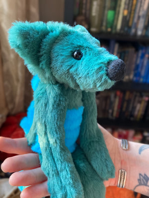 DINO FOX - Handmade Luxury Weighted Plush Fluffy Fox Doll