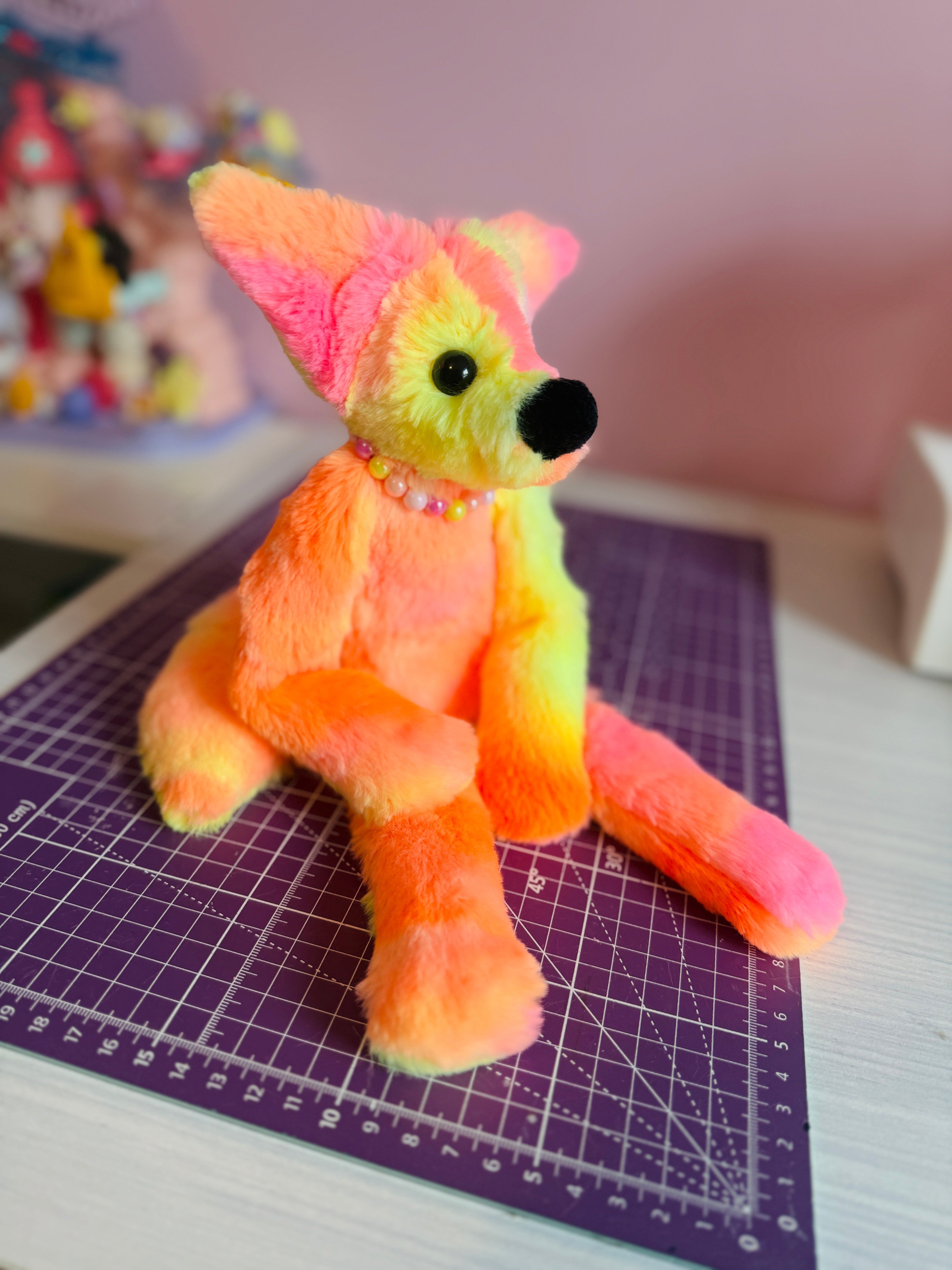アイカツ サルページ SUNSET SORBET FOX - Handmade Luxury Weighted Plush Fox Doll – The
