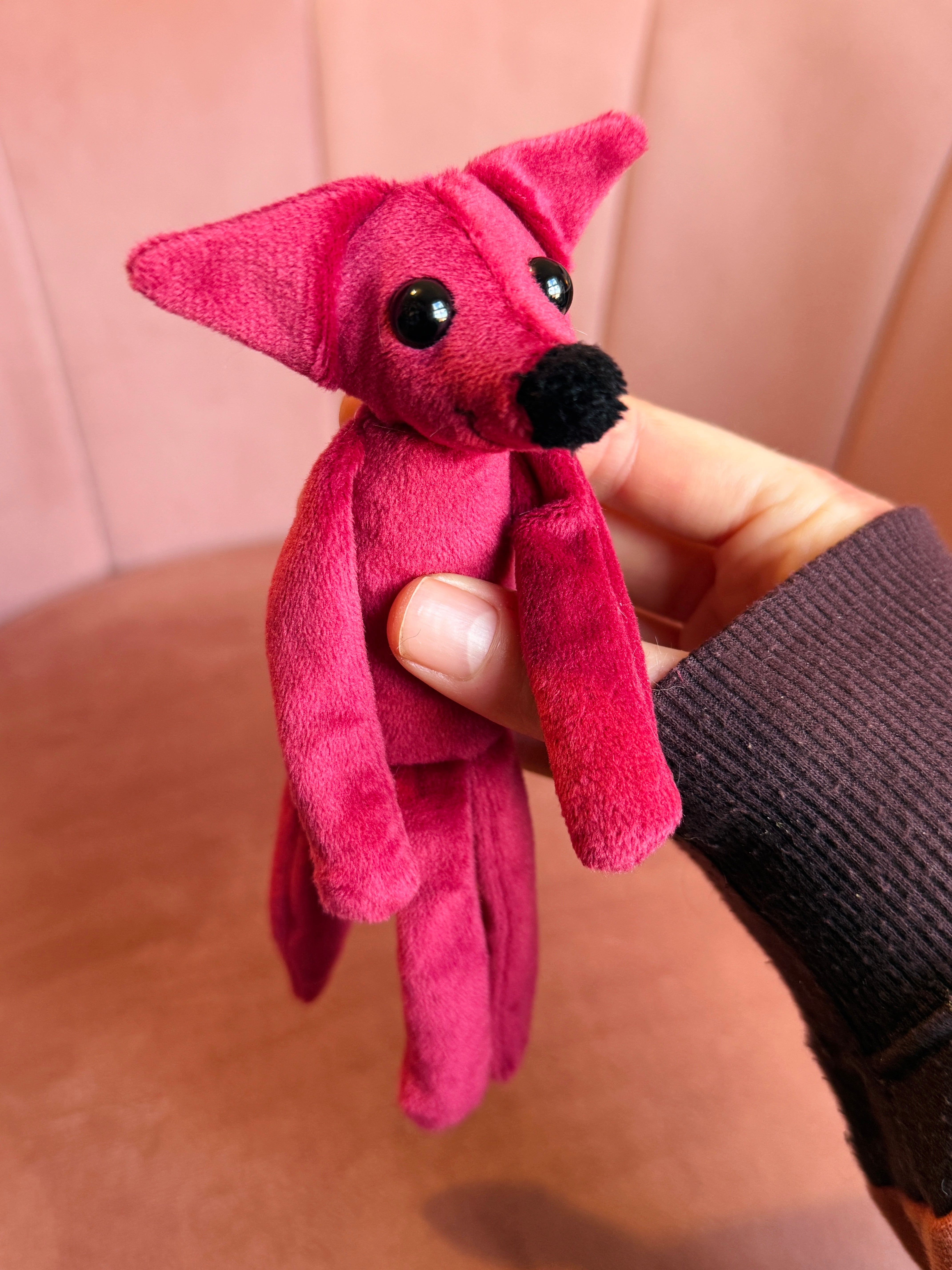 TINY HOLLY FOX (B) - Handmade Luxury Weighted Fox Doll