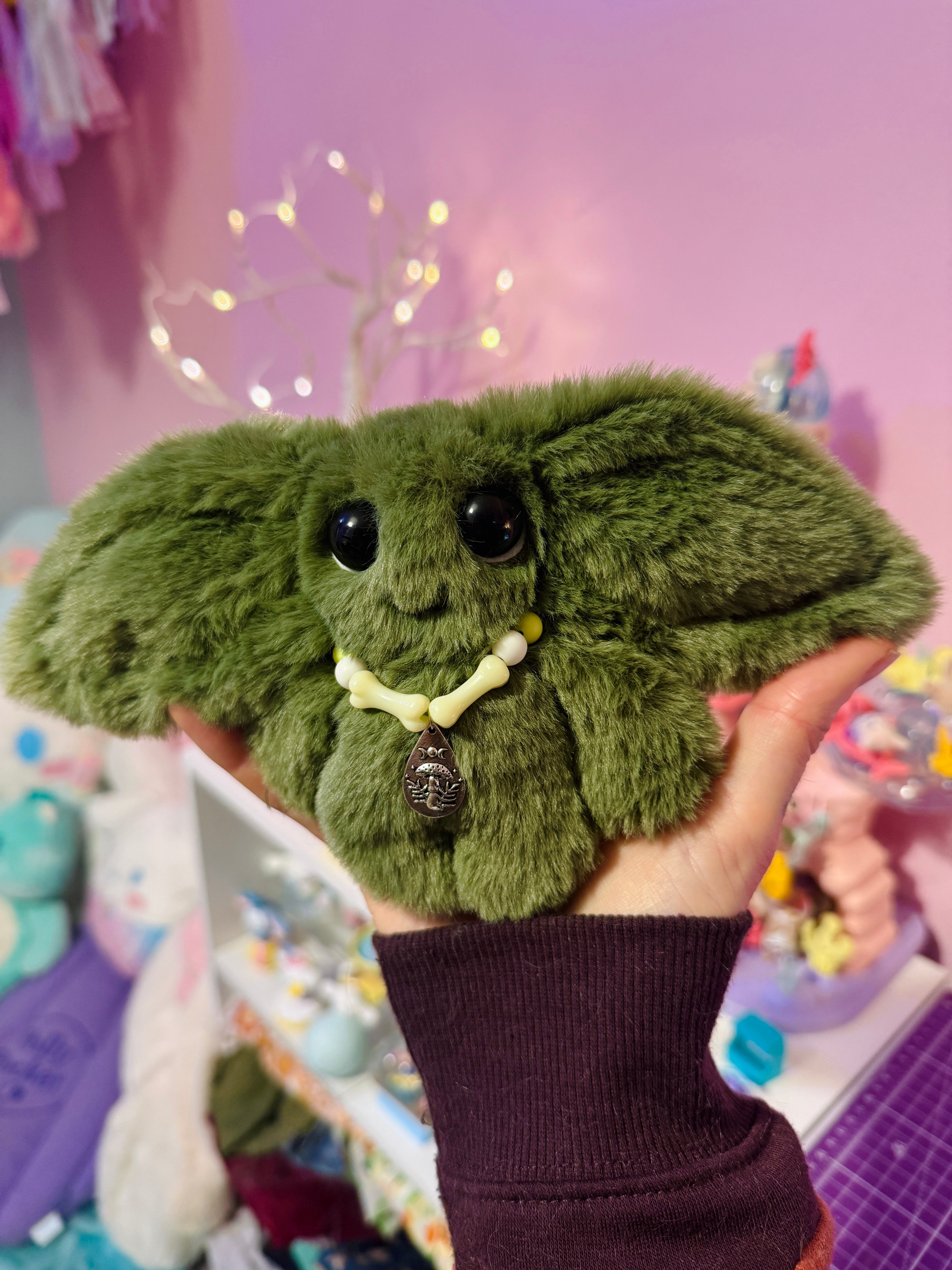 FOREST GOBLIN PALMPUFF - Handmade Mini Luxury Weighted Doll