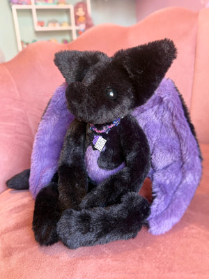 HECATE FLYING FOX - Handmade Luxury Weighted Plush Fluffy Fox Doll