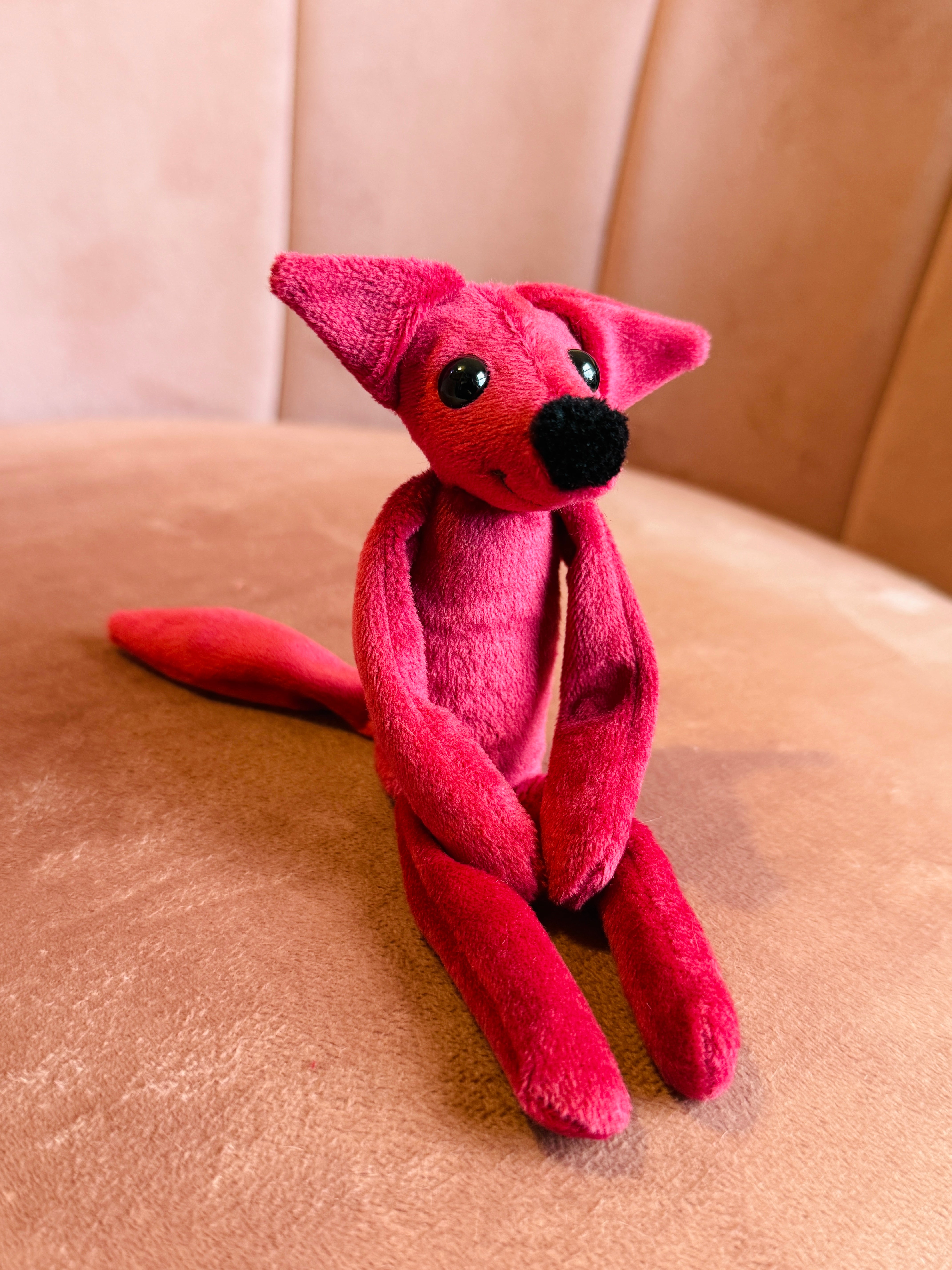 TINY HOLLY FOX (A) - Handmade Luxury Weighted Fox Doll