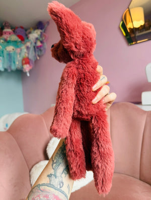 RUBY FOX - Handmade Luxury Weighted Plush Fluffy Fox Doll