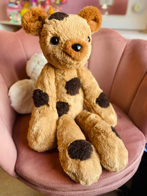 XXL CHOC CHIP COOKIE BEAR - Handmade Luxury Weighted Plush Doll