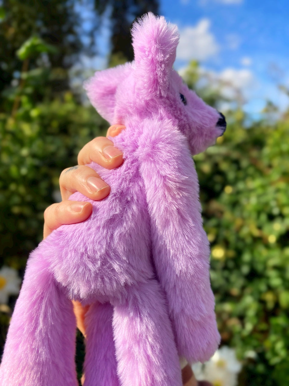 LAVENDER SORBET FOX - Handmade Luxury Weighted Plush Fluffy Fox Doll