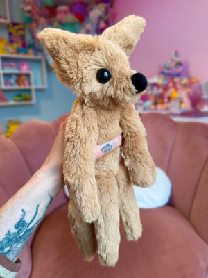 FUDGE FOX (C) - Handmade Luxury Weighted Fox Doll
