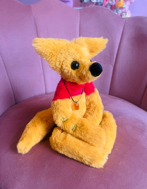 WINNIE THE POOH FOX (B) - Handmade Luxury Weighted Plush Fluffy Fox Doll