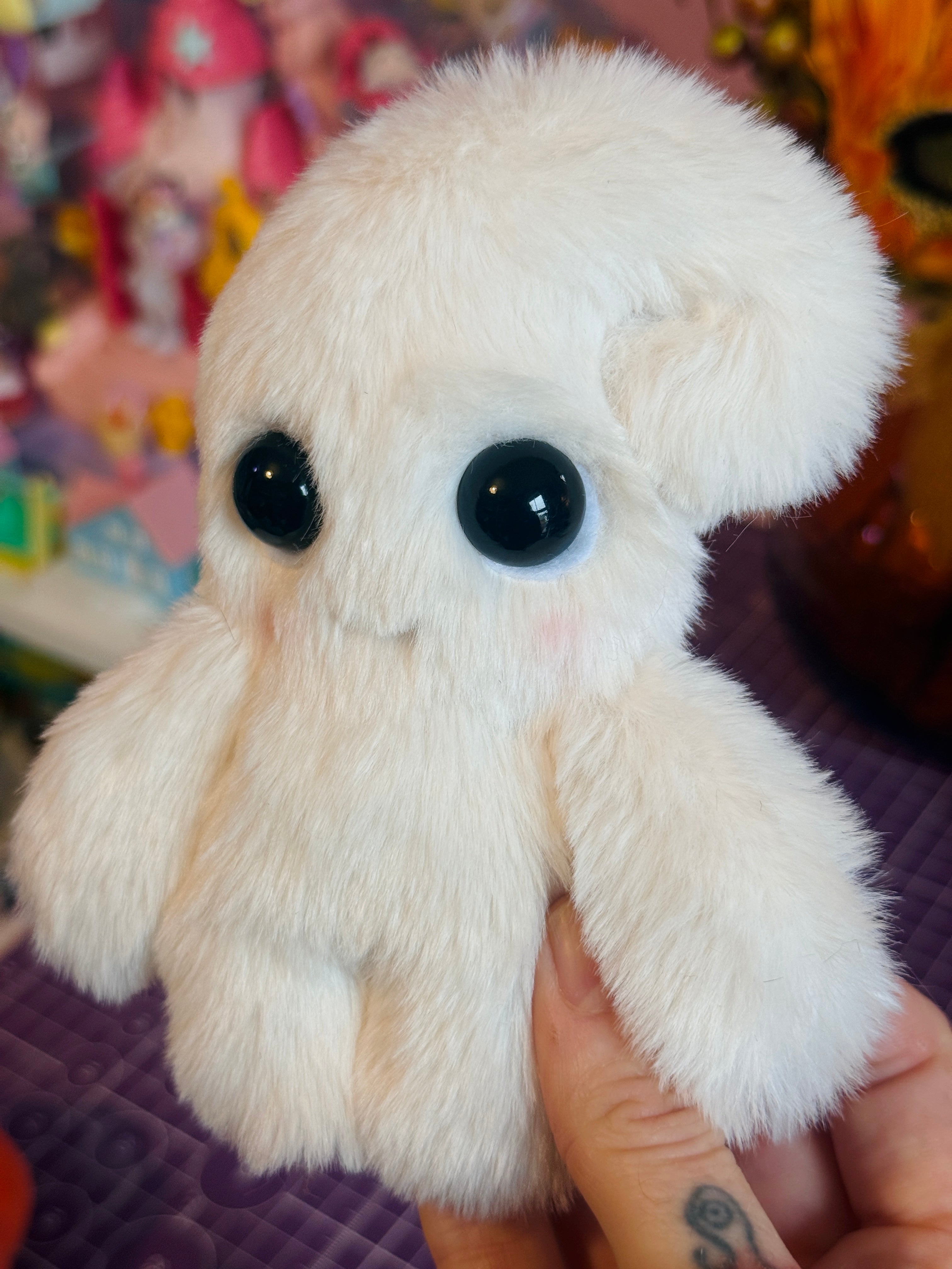 GHOSTIE PALMPUFF - Handmade Mini Luxury Weighted Doll